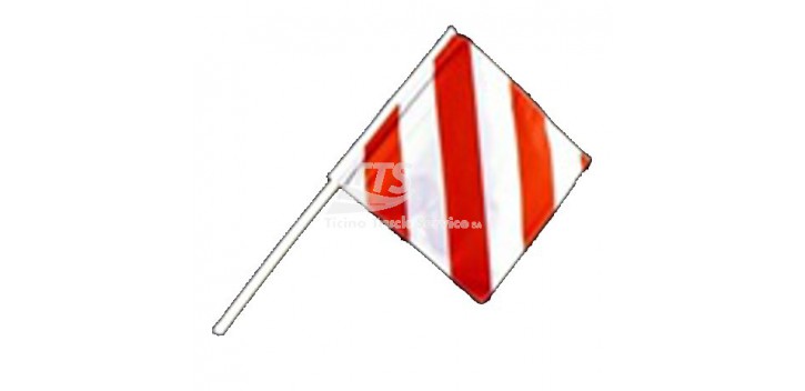 Bandiera rossa / bianca 40x40cm